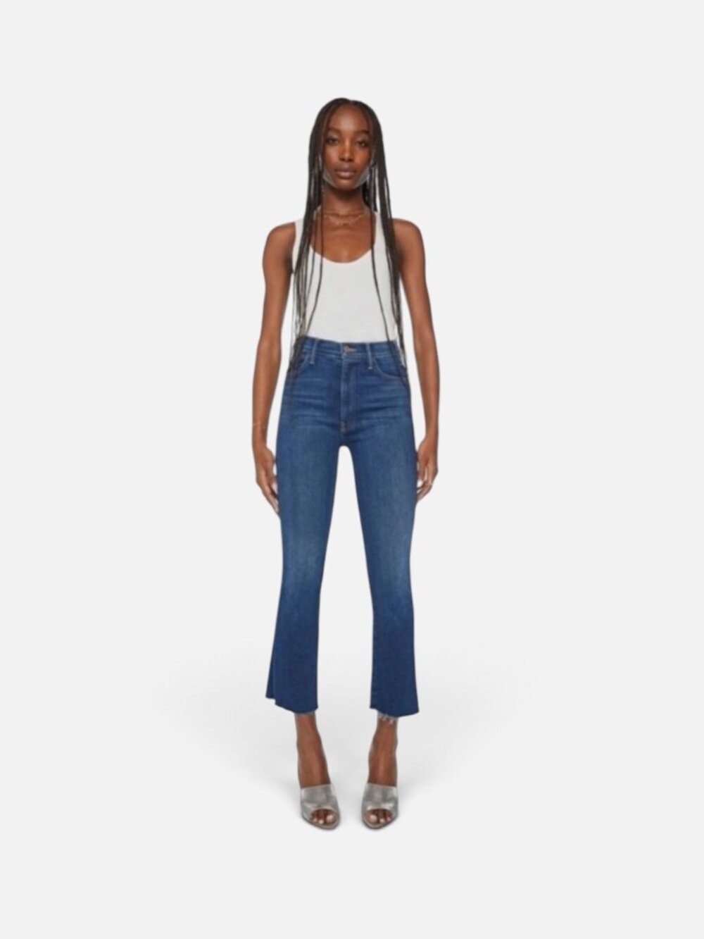 Mother Jeans Women’s 28 Home Movies Wash The Hustler Ankle Fray Cropped Raw Hem